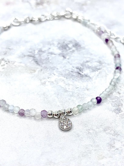 Rainbow Fluorite 'Sajani' bracelet