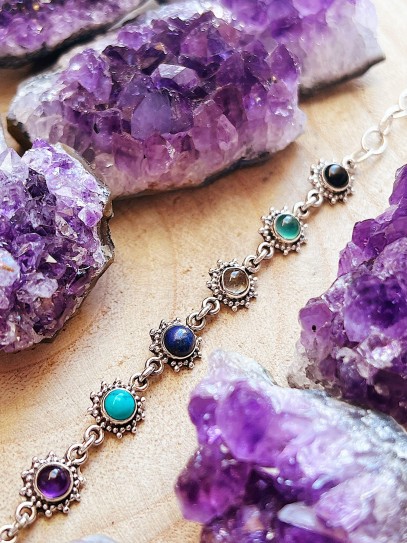 Multi-stone 'Sun' bracelet | Balance