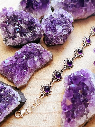 Amethyst 'Sun' bracelet | Positive energy