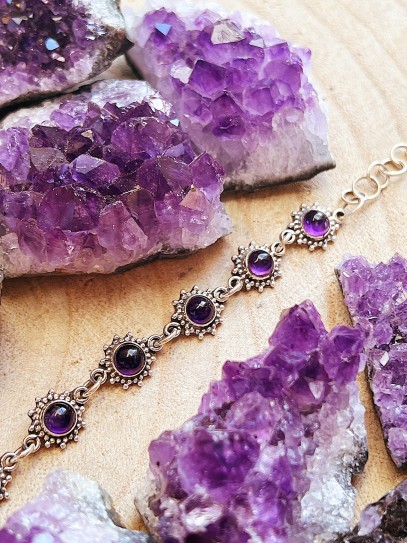 Amethyst 'Sun' bracelet | Positive energy