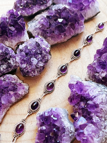 Amethyst 'Carolina' bracelet | Positive energy