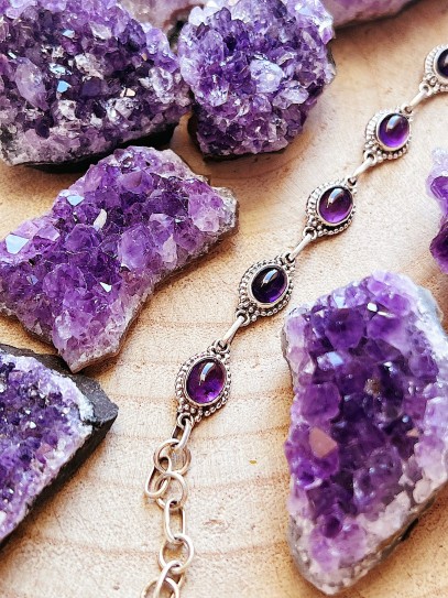 Amethyst 'Carolina' bracelet | Positive energy