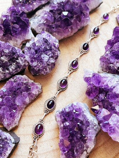 Amethyst 'Carolina' bracelet | Positive energy