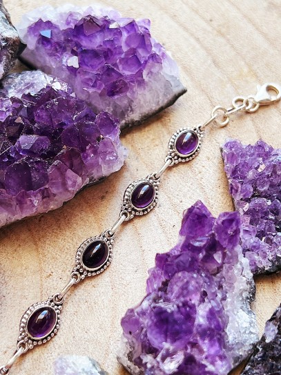 Amethyst 'Carolina' bracelet | Positive energy