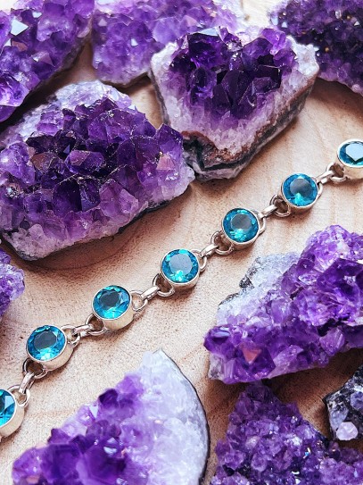 Polsera 'Monroe' de Topazi blau