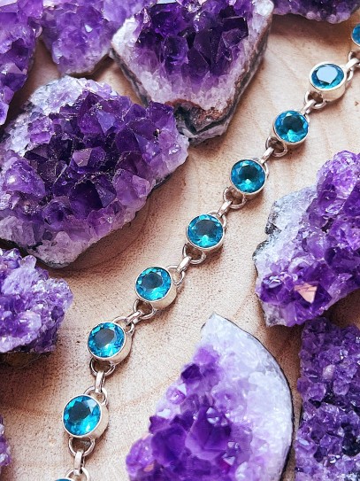 Polsera 'Monroe' de Topazi blau