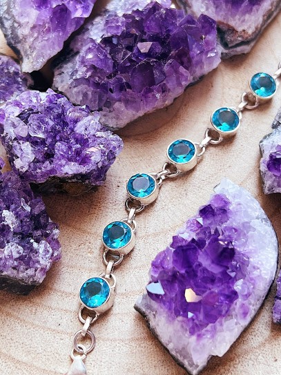 Polsera 'Monroe' de Topazi blau