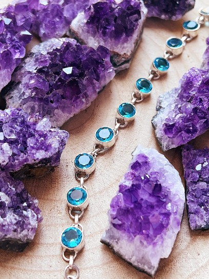 Polsera 'Monroe' de Topazi blau