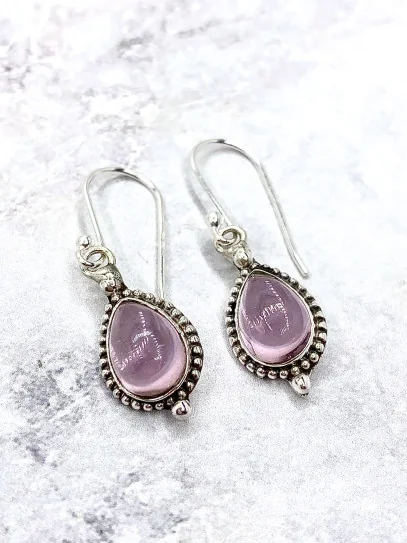 Arracades 'Bali tear' de Quars rosa