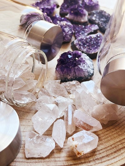 Water bottle - transparent Quartz