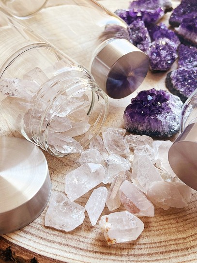 Ampolla d'aigua - Quars transparent