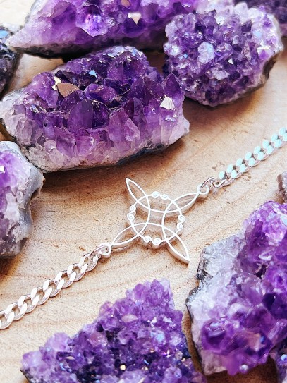 Polsera 'Agatha' de Nus Bruixes i plata