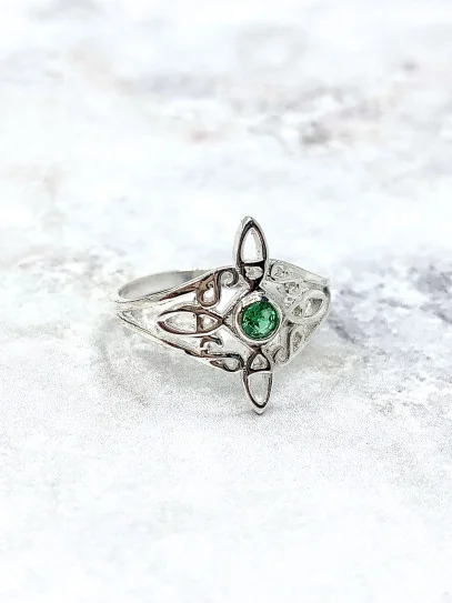 Witches Knot and Emerald 'Bridget' ring