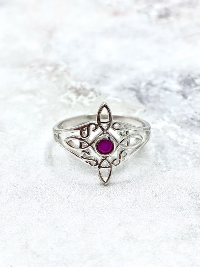 Witches Knot and Ruby 'Bridget' ring