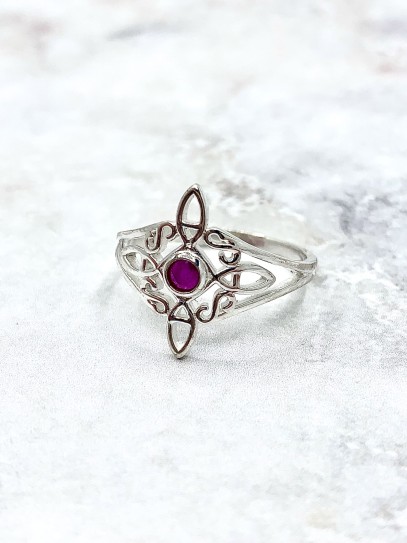Witches Knot and Ruby 'Bridget' ring