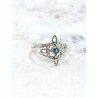 Anillo 'Bridget' de Nudo Brujas y Topacio azul