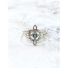 Anillo 'Bridget' de Nudo Brujas y Topacio azul