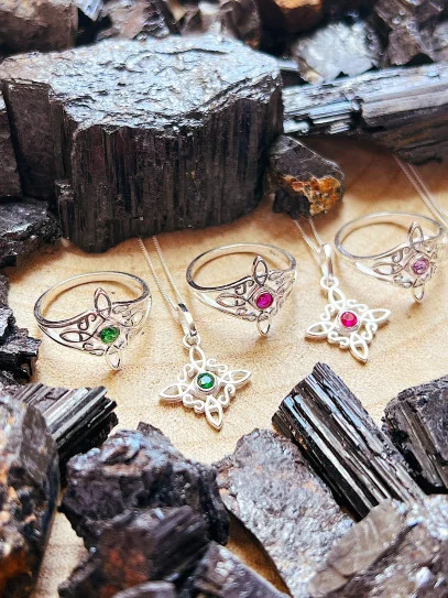 Witches Knot and Ruby 'Bridget' ring