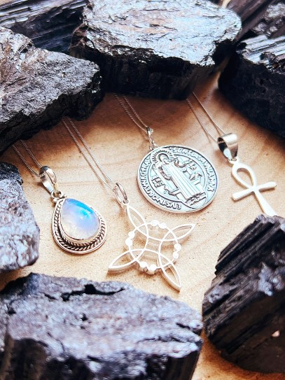 Large 'Saint Benedict Medal' necklace