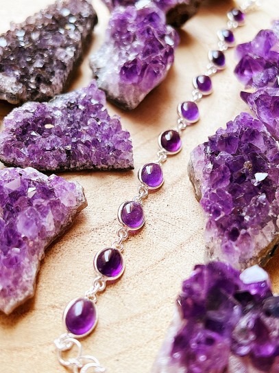 Polsera 'Anisha' d'Ametista | Energia positiva