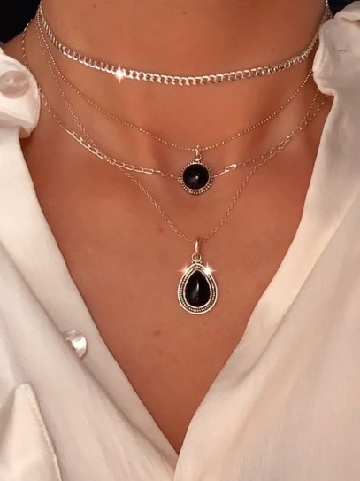 Silver 'Minerva' chain 45 cm