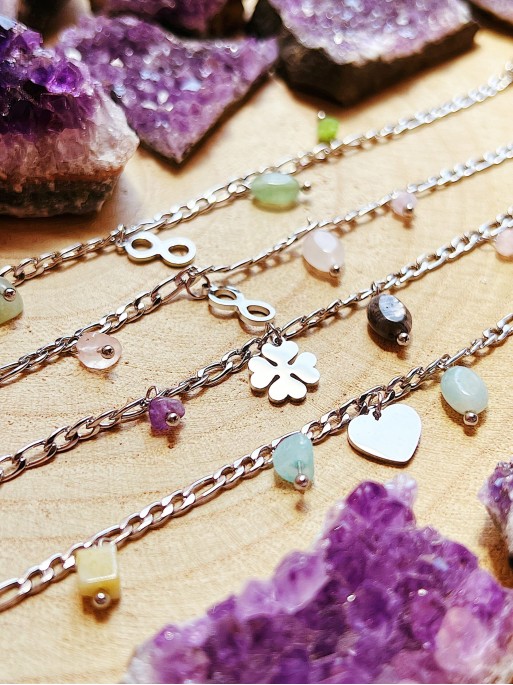 Pulsera 'Denali' de piedra natural variada