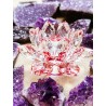 Flor de Lotus de vidre de Feng Shui - Vermella