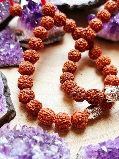 Pulsera 'Shiva' de Rudraksha natural