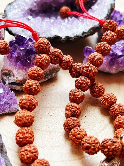Polsera 'Shiva' de Rudraksha natural