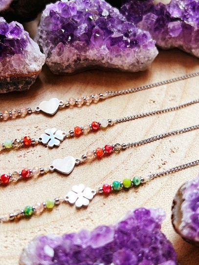 Polsera 'Nahali' de pedra natural variada