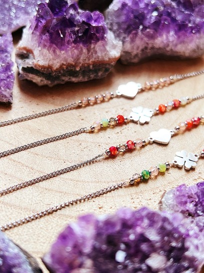 Polsera 'Nahali' de pedra natural variada