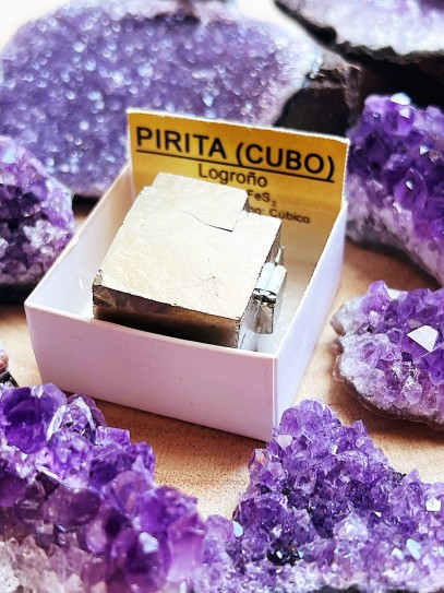 Pirita Cúbica natural grandària gran | Diners i èxit