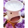 Quemador de aceites esenciales blanco