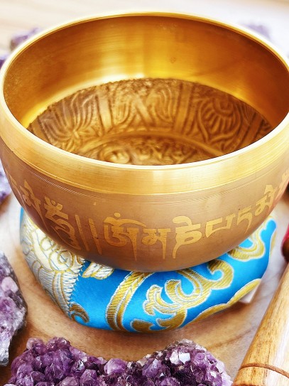 Cuenco tibetano 7 metales de Buda