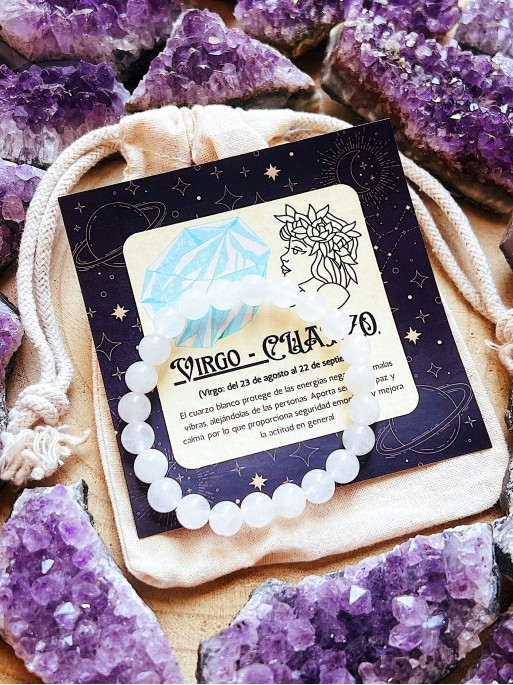 Horoscope bracelet: Virgo - White Quartz