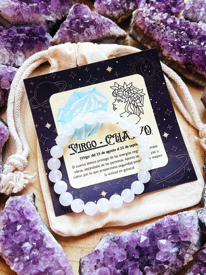 Horoscope bracelet: Virgo - White Quartz