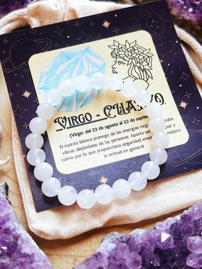 Horoscope bracelet: Virgo - White Quartz