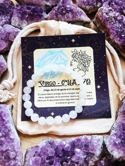 Horoscope bracelet: Virgo - White Quartz