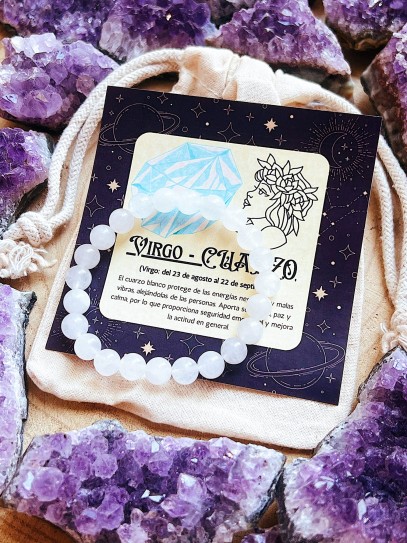 Horoscope bracelet: Virgo - White Quartz