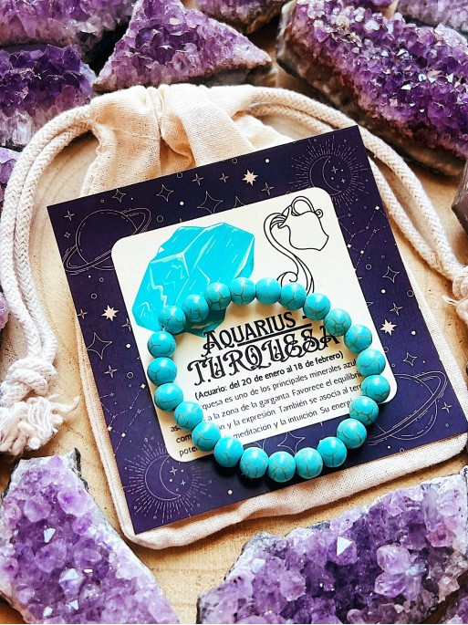 Horoscope bracelet: Aquarius - Turquoise