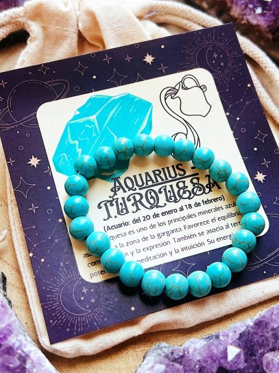 Horoscope bracelet: Aquarius - Turquoise