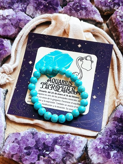 Horoscope bracelet: Aquarius - Turquoise