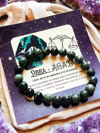 Pulsera de los horóscopos: Libra - Ágata