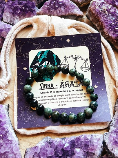 Pulsera de los horóscopos: Libra - Ágata