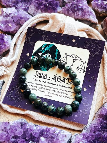 Pulsera de los horóscopos: Libra - Ágata