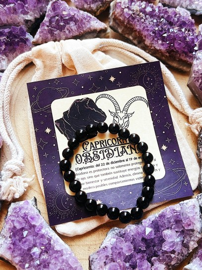 Horoscope bracelet: Capricorn - Obsidian