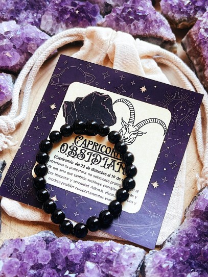 Horoscope bracelet: Capricorn - Obsidian