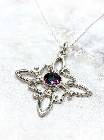 Large Witches Knot 'Sabrina' Mystic Topaz necklace