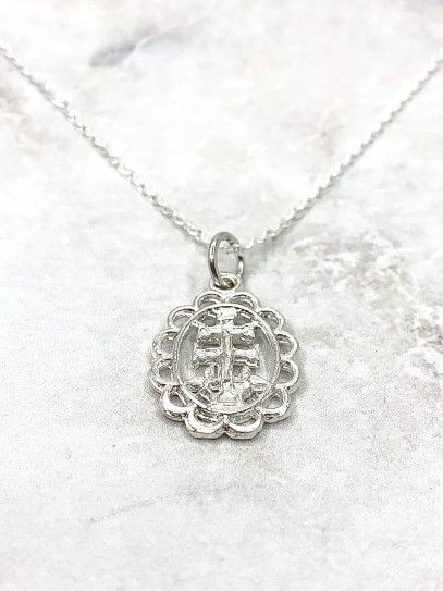 Collar Creu de Caravaca mini de plata