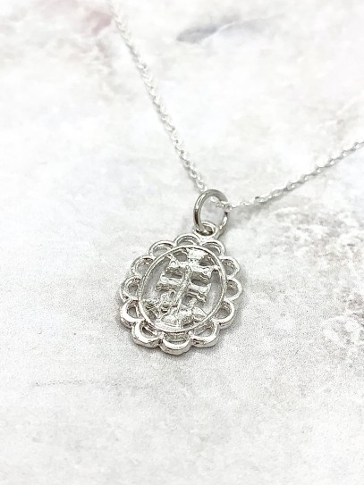 Collar Creu de Caravaca mini de plata